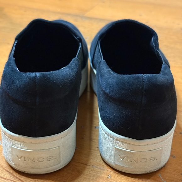 Vince Warren Slip On Platform Suede Sneakers in Black Size 6.5 - Picture 5 of 8